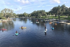 People Paddle Boarding & Kayaking